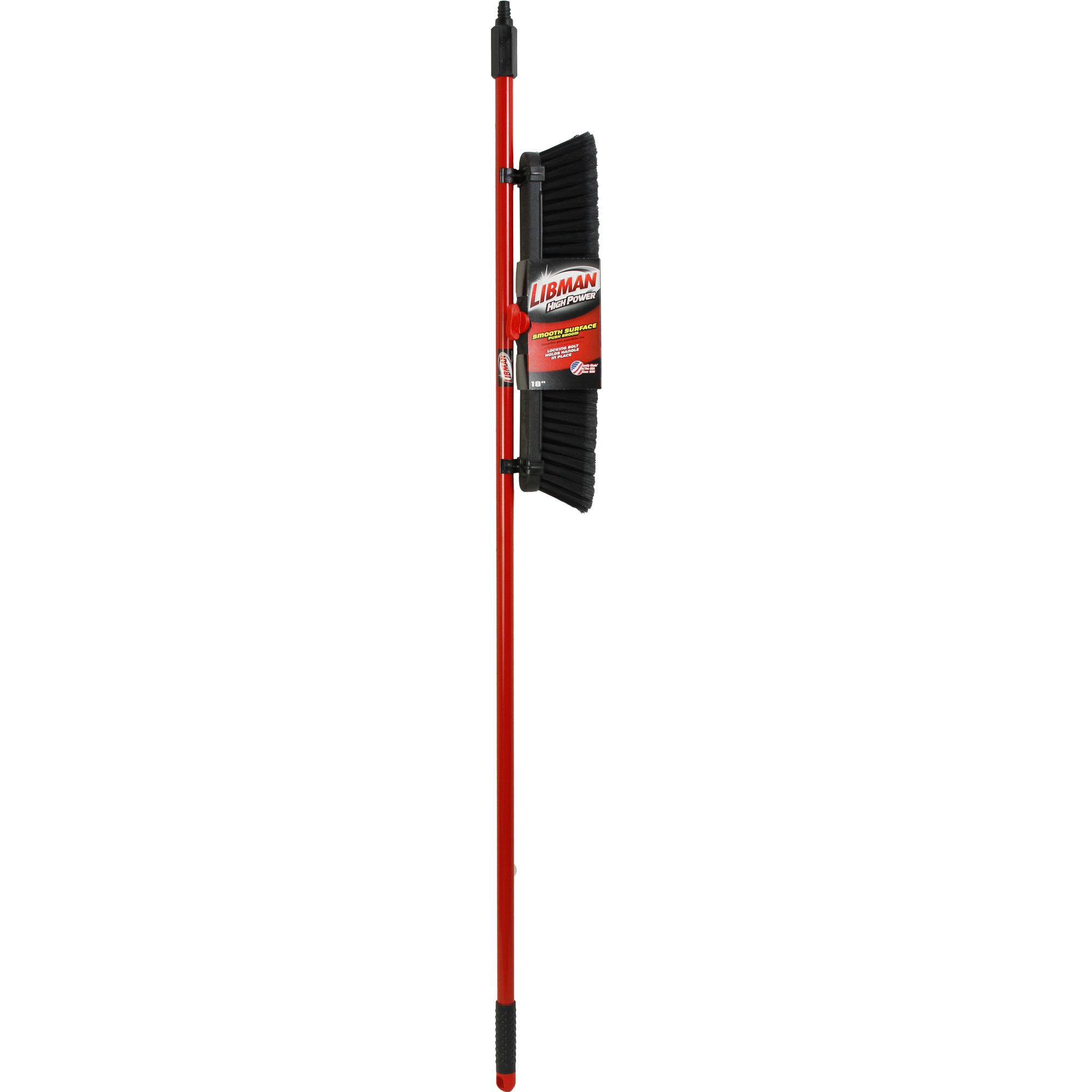 Libman 18in. Smooth Sweeper, 4-Pack Case, 60in.L Handle, Model# 800